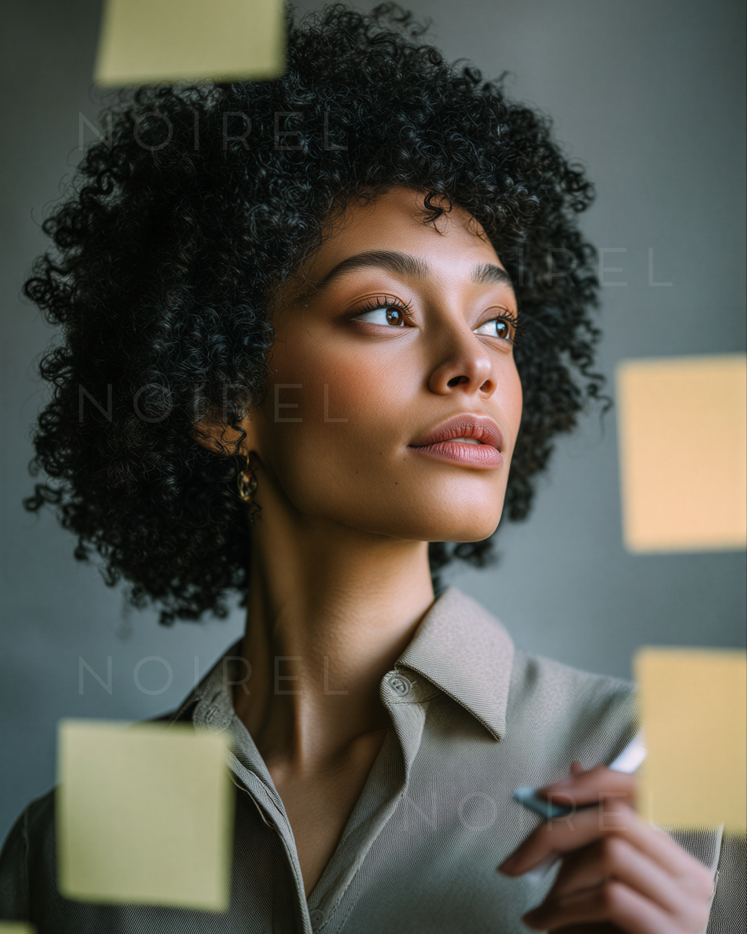 Gray collared button-up shirt with clean neckline and collar.