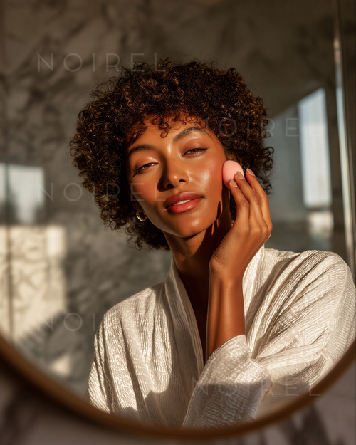 NOIREL NRL027 face care—close-up of textured skin on the cheek