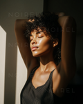 NOIREL NRL042 black mesh camisole, thin straps